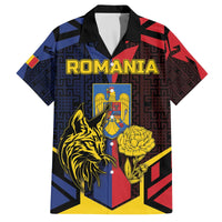 Personalized Romania Family Matching Off The Shoulder Long Sleeve Dress and Hawaiian Shirt The Eurasian Lynx With The Peony - Wonder Print Shop