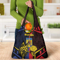 Romania Grocery Bag The Eurasian Lynx With The Peony - Wonder Print Shop