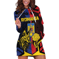 Personalized Romania Hoodie Dress The Eurasian Lynx With The Peony - Wonder Print Shop