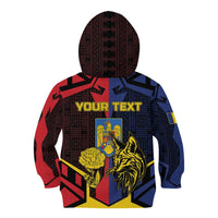 Personalized Romania Kid Hoodie The Eurasian Lynx With The Peony - Wonder Print Shop