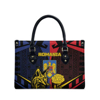 Romania Leather Bag The Eurasian Lynx With The Peony - Wonder Print Shop