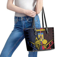 Romania Leather Tote Bag The Eurasian Lynx With The Peony - Wonder Print Shop