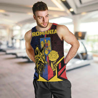 Personalized Romania Men Tank Top The Eurasian Lynx With The Peony - Wonder Print Shop