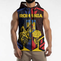 Personalized Romania Sleeveless Zip Hoodie The Eurasian Lynx With The Peony - Wonder Print Shop