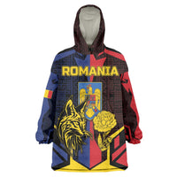 Personalized Romania Wearable Blanket Hoodie The Eurasian Lynx With The Peony - Wonder Print Shop