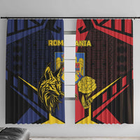 Romania Window Curtain The Eurasian Lynx With The Peony - Wonder Print Shop