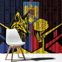 Romania Window Curtain The Eurasian Lynx With The Peony - Wonder Print Shop