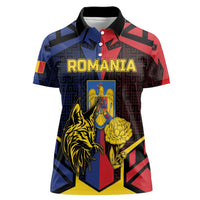 Personalized Romania Women Polo Shirt The Eurasian Lynx With The Peony - Wonder Print Shop