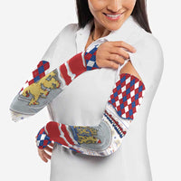 Netherlands Christmas Arm Sleeves Lion Symbol In Snow Globe - Wonder Print Shop