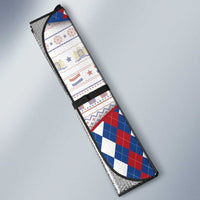 Netherlands Christmas Auto Sun Shade Lion Symbol In Snow Globe - Wonder Print Shop