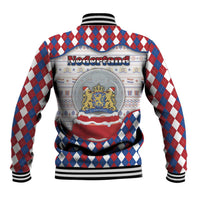 Netherlands Christmas Baseball Jacket Lion Symbol In Snow Globe - Wonder Print Shop
