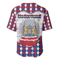 Netherlands Christmas Baseball Jersey Lion Symbol In Snow Globe - Wonder Print Shop