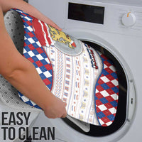 Netherlands Christmas Bathroom Set Lion Symbol In Snow Globe - Wonder Print Shop