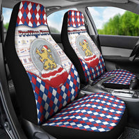 Netherlands Christmas Car Seat Cover Lion Symbol In Snow Globe - Wonder Print Shop