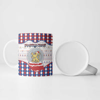 Netherlands Christmas Ceramic Mug Lion Symbol In Snow Globe - Wonder Print Shop