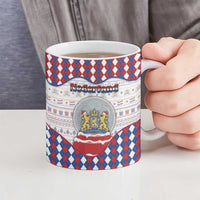 Netherlands Christmas Ceramic Mug Lion Symbol In Snow Globe - Wonder Print Shop