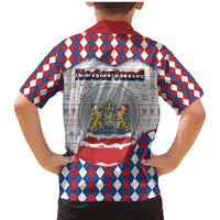 Netherlands Christmas Family Matching Mermaid Dress and Hawaiian Shirt Lion Symbol In Snow Globe - Wonder Print Shop