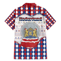 Netherlands Christmas Family Matching Mermaid Dress and Hawaiian Shirt Lion Symbol In Snow Globe - Wonder Print Shop