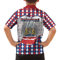 Netherlands Christmas Family Matching Summer Maxi Dress and Hawaiian Shirt Lion Symbol In Snow Globe - Wonder Print Shop