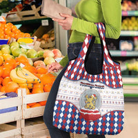 Netherlands Christmas Grocery Bag Lion Symbol In Snow Globe - Wonder Print Shop