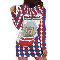 Netherlands Christmas Hoodie Dress Lion Symbol In Snow Globe - Wonder Print Shop