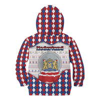 Netherlands Christmas Kid Hoodie Lion Symbol In Snow Globe - Wonder Print Shop