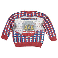 Netherlands Christmas Kid Ugly Christmas Sweater Lion Symbol In Snow Globe - Wonder Print Shop