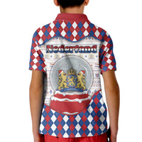 Netherlands Christmas Kid Polo Shirt Lion Symbol In Snow Globe - Wonder Print Shop