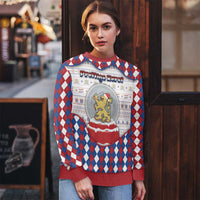 Netherlands Christmas Ugly Christmas Sweater Lion Symbol In Snow Globe - Wonder Print Shop