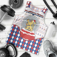 Netherlands Christmas Men Tank Top Lion Symbol In Snow Globe - Wonder Print Shop