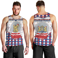 Netherlands Christmas Men Tank Top Lion Symbol In Snow Globe - Wonder Print Shop