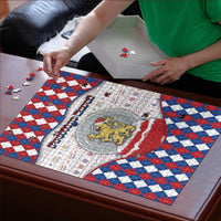 Netherlands Christmas Puzzle Lion Symbol In Snow Globe - Wonder Print Shop