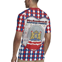 Netherlands Christmas Rugby Jersey Lion Symbol In Snow Globe - Wonder Print Shop