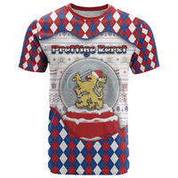 Netherlands Christmas T Shirt Lion Symbol In Snow Globe - Wonder Print Shop