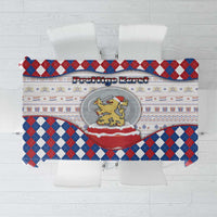 Netherlands Christmas Tablecloth Lion Symbol In Snow Globe - Wonder Print Shop