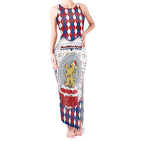 Netherlands Christmas Tank Maxi Dress Lion Symbol In Snow Globe - Wonder Print Shop