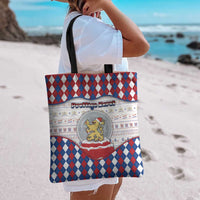 Netherlands Christmas Tote Bag Lion Symbol In Snow Globe - Wonder Print Shop