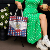 Netherlands Christmas Tote Bag Lion Symbol In Snow Globe - Wonder Print Shop