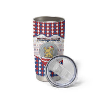 Netherlands Christmas Tumbler Cup Lion Symbol In Snow Globe - Wonder Print Shop