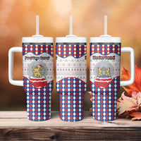 Netherlands Christmas Tumbler With Handle Lion Symbol In Snow Globe - Wonder Print Shop