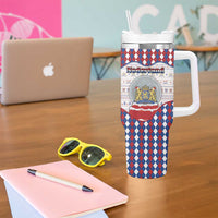 Netherlands Christmas Tumbler With Handle Lion Symbol In Snow Globe - Wonder Print Shop