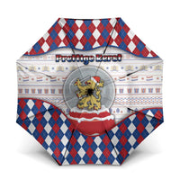 Netherlands Christmas Umbrella Lion Symbol In Snow Globe - Wonder Print Shop