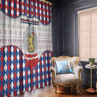 Netherlands Christmas Window Curtain Lion Symbol In Snow Globe - Wonder Print Shop