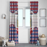 Netherlands Christmas Window Curtain Lion Symbol In Snow Globe - Wonder Print Shop