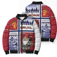 Norway Christmas Bomber Puffer Jacket Julenisse God Jul - Wonder Print Shop