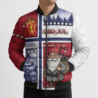 Norway Christmas Bomber Puffer Jacket Julenisse God Jul - Wonder Print Shop