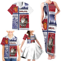 Norway Christmas Family Matching Tank Maxi Dress and Hawaiian Shirt Julenisse God Jul - Wonder Print Shop
