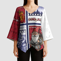 Norway Christmas Kimono Sleeve Blouse Julenisse God Jul - Wonder Print Shop
