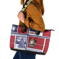 Norway Christmas Leather Tote Bag Julenisse God Jul - Wonder Print Shop