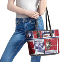 Norway Christmas Leather Tote Bag Julenisse God Jul - Wonder Print Shop